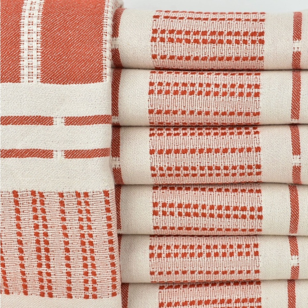 S X S W Desert Red Towel Blanket FLiPSiDE Threads Anthropologie Organic Cotton - Picture 9 of 13